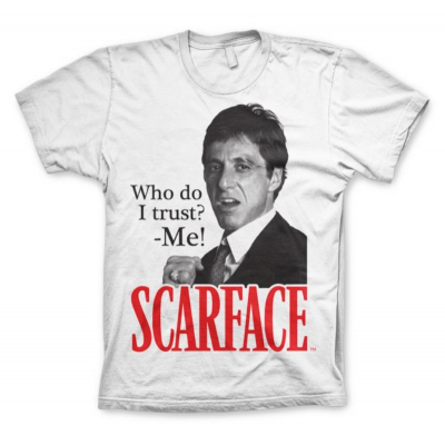 T-shirt Scarface Who Do I Trust Tony Montana Al Pacino Maglia Uomo by Hybris