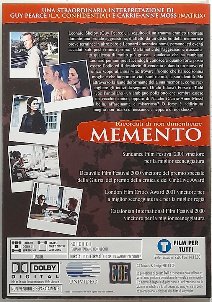 Dvd Memento