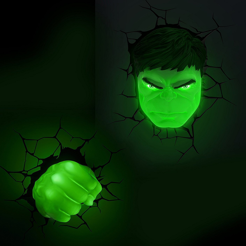 Lampada LED 3D Hulk Right Fist